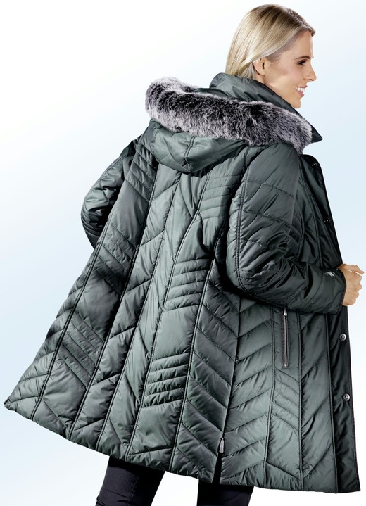 Jacken & Mäntel - Kurzmantel mit abnehmbarer Kapuze Ansicht 2 Jacken & Mäntel - Kurzmantel mit abnehmbarer Kapuze, in Größe 038 bis 056, in Farbe TANNENGRÜN Ansicht 2