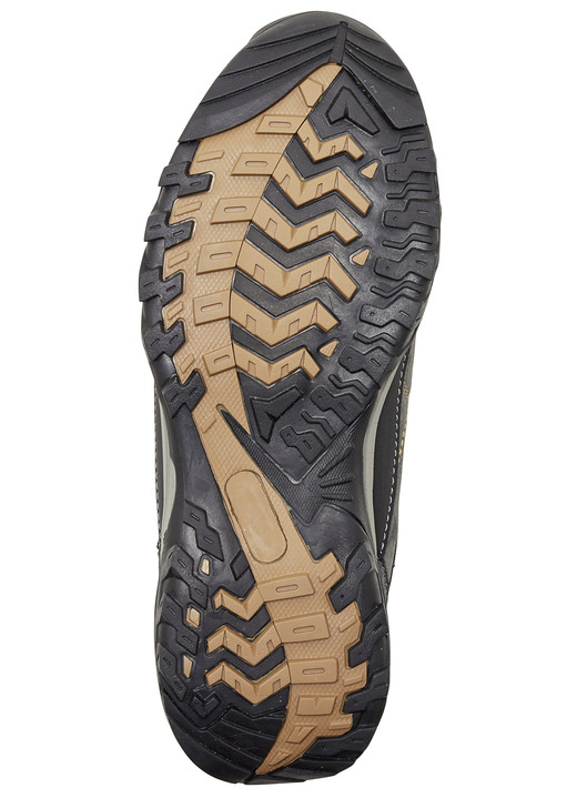 Slipper & Schnürschuhe - Atmungsaktive Herren-Schnürschuhe, mit herausnehmbarem Fußbett, in Größe 039 bis 046, in Farbe GRAU-SCHWARZ-COGNAC Ansicht 4