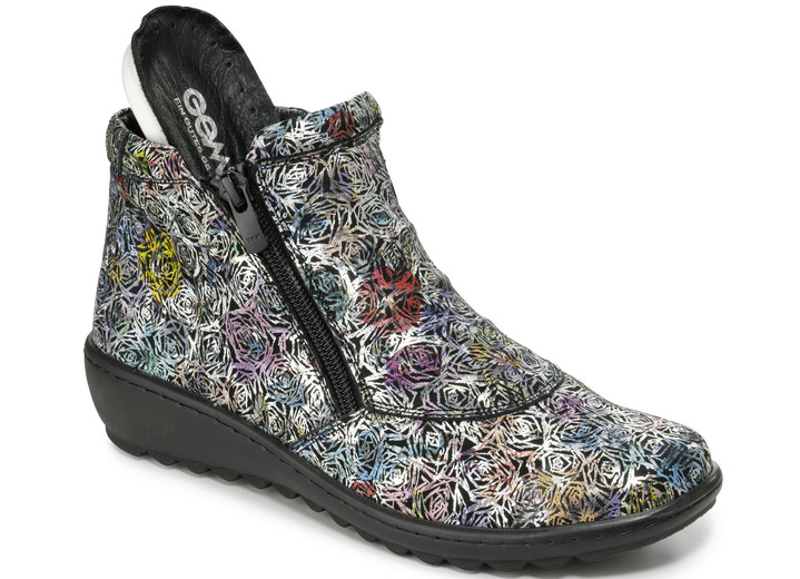 Stiefel & Stiefeletten - Gemini Stiefelette aus Rind-Nappaleder, in Größe 036 bis 042, in Farbe SCHWARZ-BUNT Ansicht 2