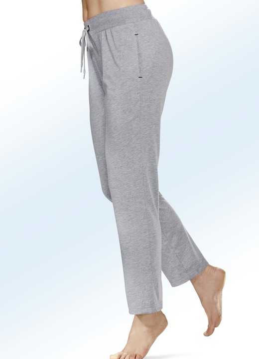 Wäsche - Zweierpack Schlaf- und Freizeithosen mit Kordelzug Ansicht 3 Wäsche - Zweierpack Schlaf- und Freizeithosen mit Kordelzug, in Größe 036 bis 056, in Farbe SCHWARZ/MARINE Ansicht 3