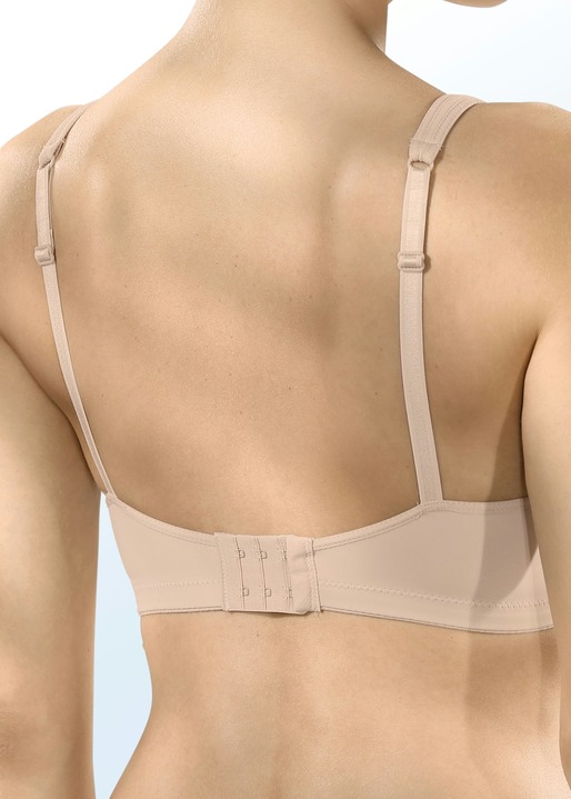 T-Shirt BH - Zweierpack Naturana BH mit Microfaser Ansicht 4 T-Shirt BH - Zweierpack Naturana BH mit Microfaser, in Größe 075 bis 100, in Cup B/C/D, in Farbe 1X PUDER, 1X WEISS Ansicht 4
