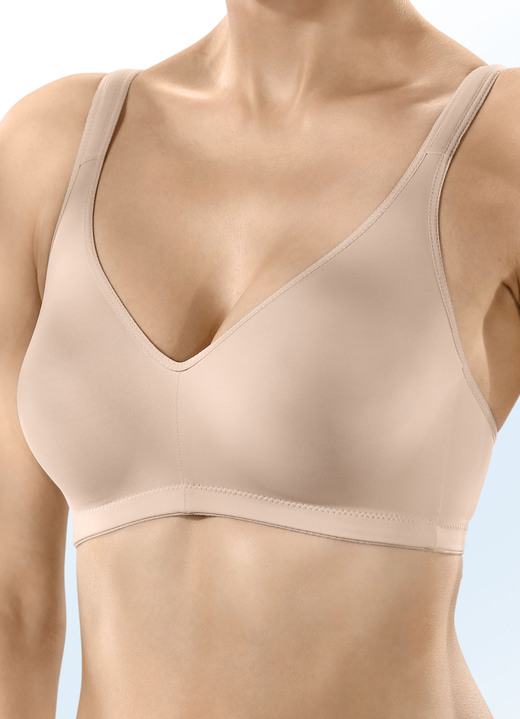 T-Shirt BH - Zweierpack Naturana BH mit Microfaser Ansicht 3 T-Shirt BH - Zweierpack Naturana BH mit Microfaser, in Größe 075 bis 100, in Cup B/C/D, in Farbe 1X PUDER, 1X WEISS Ansicht 3