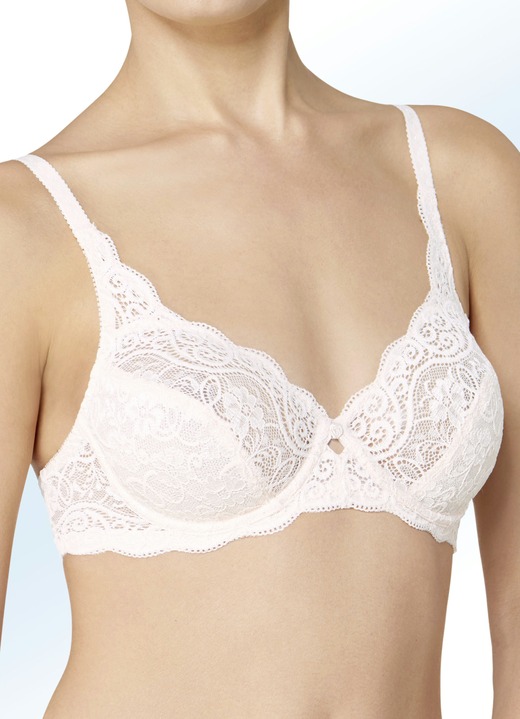 Damen - Triumph Amourette Bügel-BH mit Elastikspitze, in Größe 075 bis 100, in Cup D, in Farbe WEISS Ansicht 4