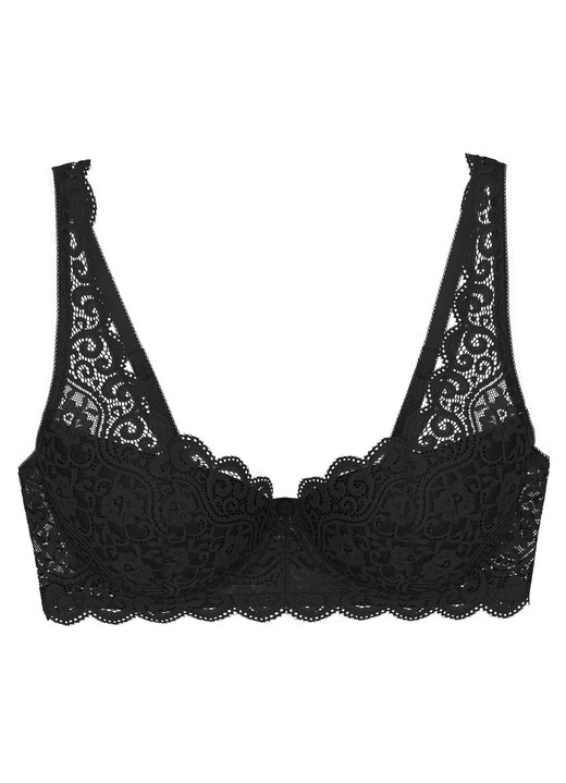 Bügel-BH - Triumph Amourette Bügel-BH mit Elastikspitze, in Größe 075 bis 095, in Cup D, in Farbe WEISS Ansicht 14