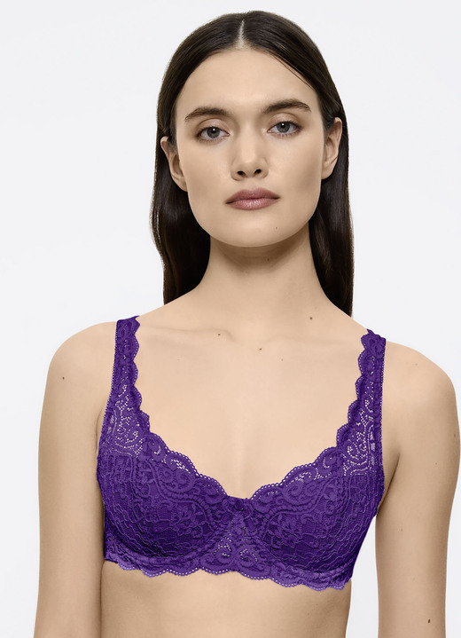 Bügel-BH - Triumph Amourette Bügel-BH mit Elastikspitze, in Größe 075 bis 095, in Cup D, in Farbe WEISS Ansicht 6