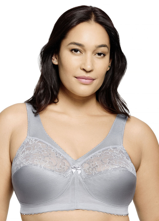 Soft-BH - Glamorise Stütz-BH mit Spitze Ansicht 12 Soft-BH - Glamorise Stütz-BH mit Spitze, in Größe 080 bis 130, in Cup H, in Farbe PETROL Ansicht 12