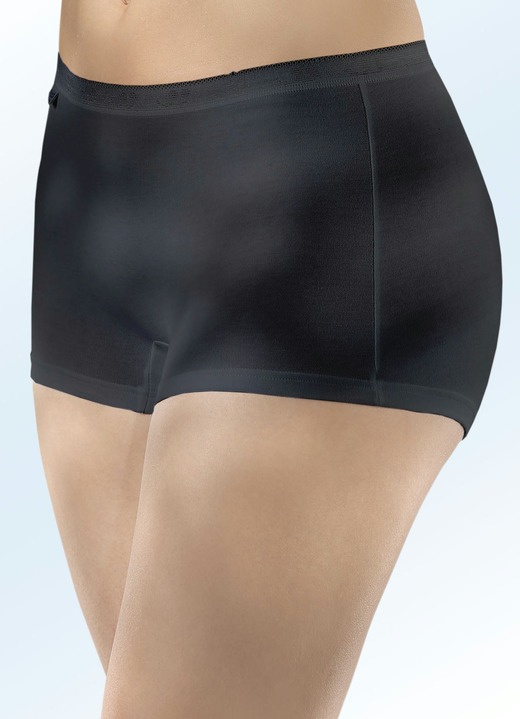 - Sloggi Dreierpack Pants mit Elastikbund, in Größe 038 bis 048, in Farbe SCHWARZ Ansicht 2