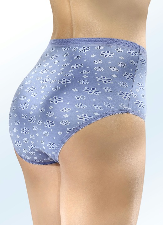 Slips - Sechserpack Slips mit elastischen Abschlüssen Ansicht 2 Slips - Sechserpack Slips mit elastischen Abschlüssen, in Größe 040 bis 060, in Farbe 3X JEANSBLAU-WEISS-MARINE, 3X JEANSBLAU Ansicht 2