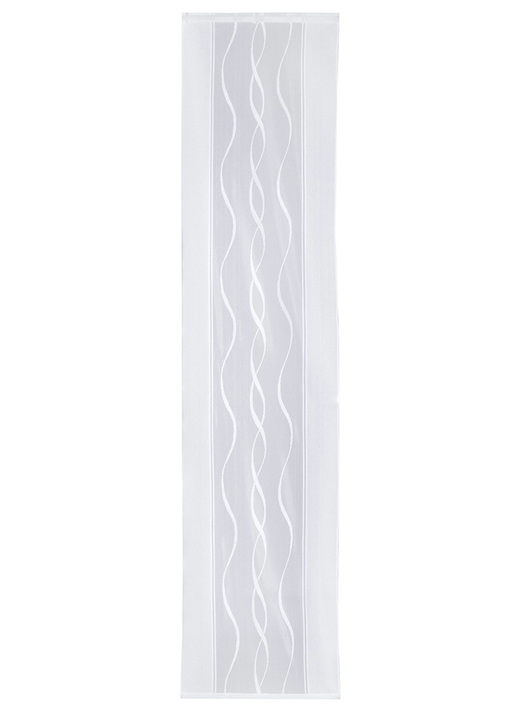 Modern - Schiebegardine Welle mit geradem Abschluss, in Größe 458 (H225xB57 cm) bis 462 (H245xB57 cm), in Farbe WEISS Ansicht 1
