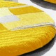 Badgarnituren - Badgarnitur mit rutschhemmender Rückseite – Farbe GELB – Ansicht 1 Badgarnituren - Badgarnitur mit rutschhemmender Rückseite, in Größe 100 (Vorleger halbrund, 50/ 80 cm) bis 112 (WC-Deckelbezug, 47/ 50 cm), in Farbe SAPHIR – Farbe GELB – Ansicht 1