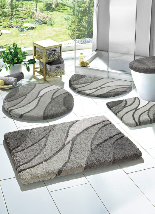 Badgarnituren - Kleine Wolke Badgarnitur in Table Tuft Qualität, in Größe 100 (Vorleger halbrund, 50/ 80 cm) bis 112 (WC-Deckelbezug, 47/ 50 cm), in Farbe BLAU Ansicht 16