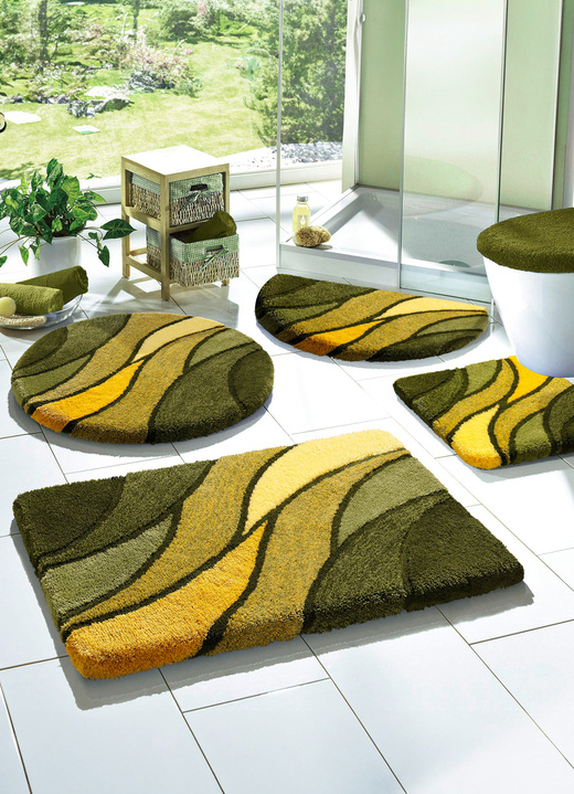 Badgarnituren - Kleine Wolke Badgarnitur in Table Tuft Qualität, in Größe 100 (Vorleger halbrund, 50/ 80 cm) bis 112 (WC-Deckelbezug, 47/ 50 cm), in Farbe BLAU Ansicht 4