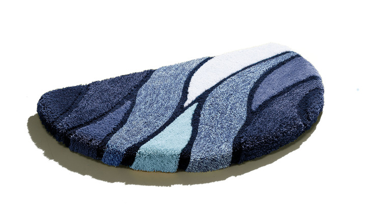 Badgarnituren - Kleine Wolke Badgarnitur in Table Tuft Qualität, in Größe 100 (Vorleger halbrund, 50/ 80 cm) bis 112 (WC-Deckelbezug, 47/ 50 cm), in Farbe BLAU Ansicht 19