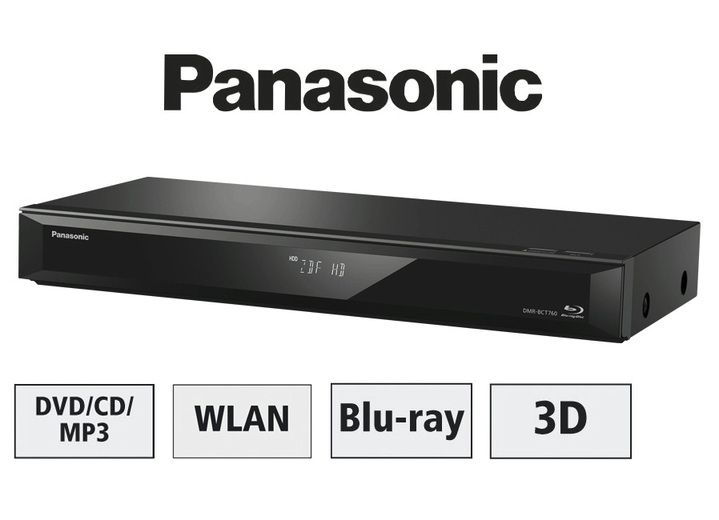 Heimkino - Panasonic Blu-Ray-Recorder mit Twin-Receiver, in Farbe SCHWARZ, in Ausführung mit Kabel-Receiver Ansicht 1