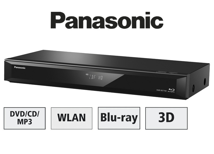 Heimkino - Panasonic Blu-Ray-Recorder mit Twin-Receiver, in Farbe SCHWARZ, in Ausführung mit Sat-Receiver Ansicht 1