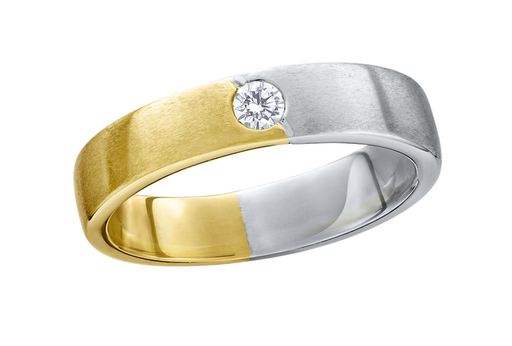 Damenschmuck - Kostbarer Damenring aus Platin und Gelbgold Ansicht 2 Damenschmuck - Kostbarer Damenring aus Platin und Gelbgold, in Größe 160 bis 220, in Farbe  Ansicht 2