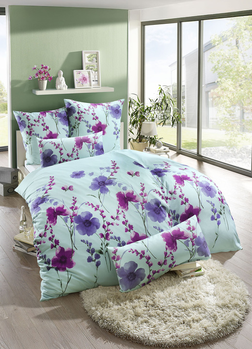 Bettwäschegarnituren - Bettwäsche-Garnitur in Mikrofaser-Qualität, in Größe 111 (40/80 cm + 135/200 cm) bis 112 (80/80 cm + 135/200 cm), in Farbe ROSA Ansicht 2