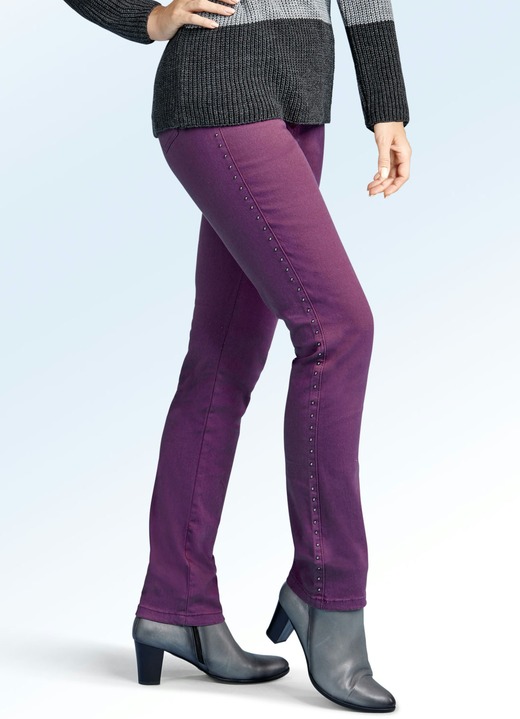 - Jeansleggings, in Größe 018 bis 052, in Farbe BEERE