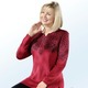 Pullover - Pullover mit Strasszier, in Größe 040 bis 060, in Farbe ROT-SCHWARZ