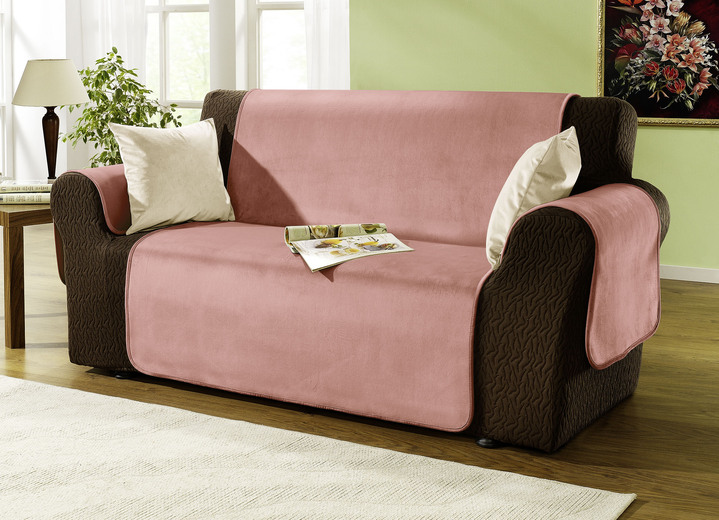 Sessel- & Sofaüberwürfe - Edel und angenehm: Rutschfeste Wohnaccessoires für Sie!, in Größe 101 (Sesselschoner 50x150 cm) bis 905 (2 Kissenbezüge, je 40x 40 cm), in Farbe SAND Ansicht 12