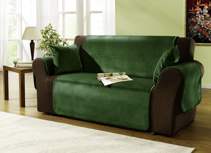 Sessel- & Sofaüberwürfe - Edel und angenehm: Rutschfeste Wohnaccessoires für Sie!, in Größe 101 (Sesselschoner 50x150 cm) bis 905 (2 Kissenbezüge, je 40x 40 cm), in Farbe SAND Ansicht 16