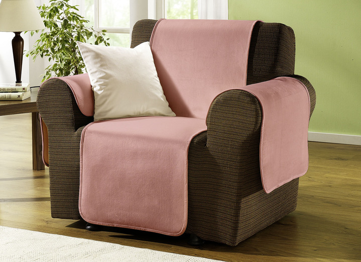 Sessel- & Sofaüberwürfe - Edel und angenehm: Rutschfeste Wohnaccessoires für Sie!, in Größe 101 (Sesselschoner 50x150 cm) bis 905 (2 Kissenbezüge, je 40x 40 cm), in Farbe SAND Ansicht 11
