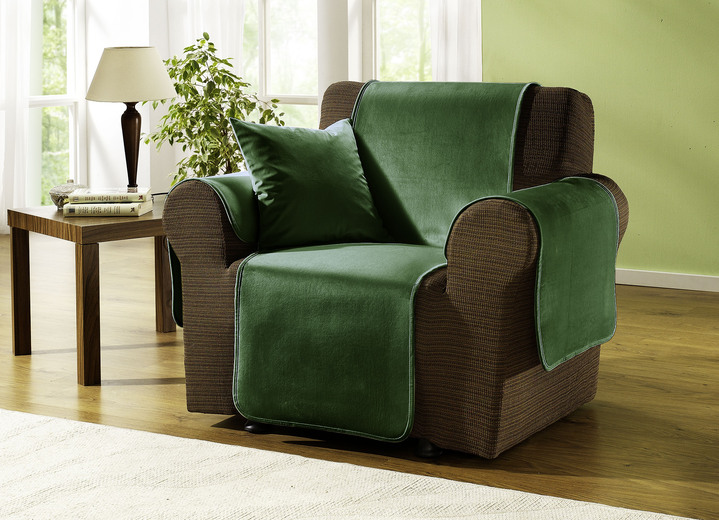 Sessel- & Sofaüberwürfe - Edel und angenehm: Rutschfeste Wohnaccessoires für Sie!, in Größe 101 (Sesselschoner 50x150 cm) bis 905 (2 Kissenbezüge, je 40x 40 cm), in Farbe SAND Ansicht 15