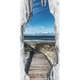 Landschaft - 3D-Tür-Sticker Strand nordisch, in Farbe BLAU – Farbe BLAU – Ansicht 2