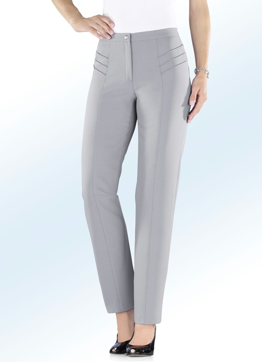 Hosen - Hose mit hübscher Biesenzier Ansicht 5 Hosen - Hose mit hübscher Biesenzier, in Größe 018 bis 245, in Farbe HELLBEIGE Ansicht 5