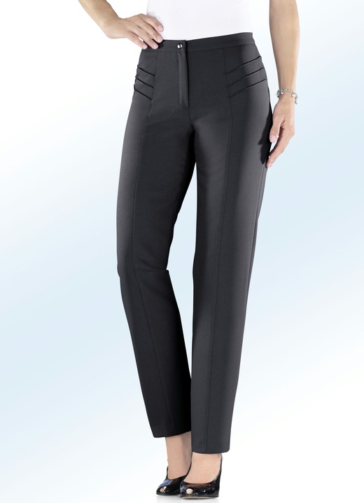 Hosen - Hose mit hübscher Biesenzier Ansicht 6 Hosen - Hose mit hübscher Biesenzier, in Größe 018 bis 245, in Farbe HELLBEIGE Ansicht 6