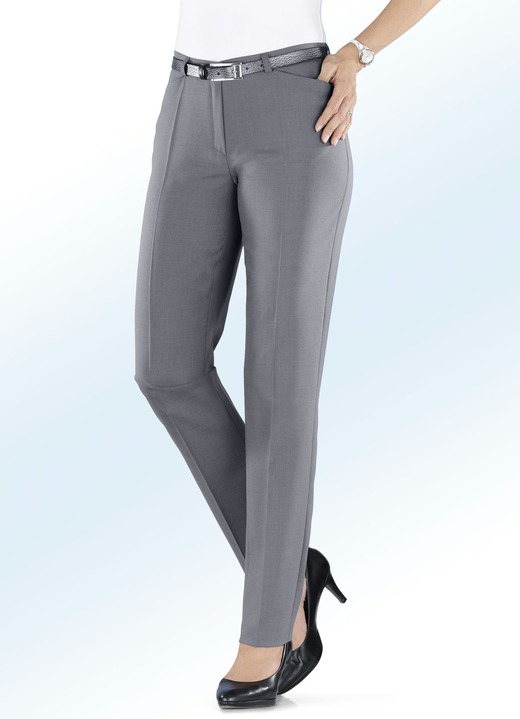 Hosen - Hose mit Stretchbund Ansicht 3 Hosen - Hose mit Stretchbund, in Größe 018 bis 245, in Farbe RAUCHBLAU MEL. Ansicht 3