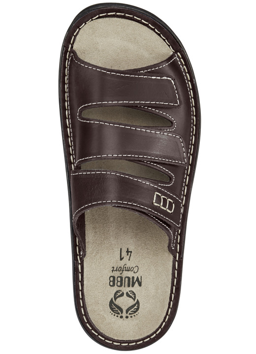 Sandalen & Pantoletten - Mubb, bequeme Herren-Pantoletten, Weite H, mit herausnehmbarem Fußbett, in Größe 040 bis 046, in Farbe SCHWARZ Ansicht 6