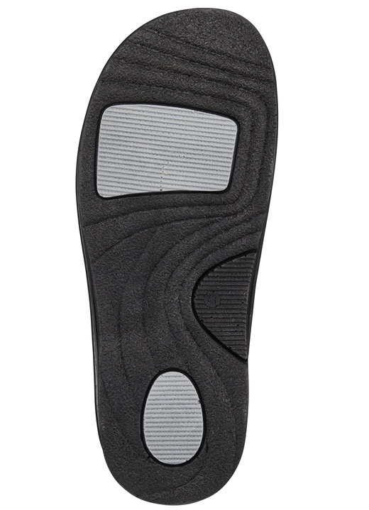 Sandalen & Pantoletten - Mubb, bequeme Herren-Pantoletten, Weite H, mit herausnehmbarem Fußbett, in Größe 040 bis 046, in Farbe SCHWARZ Ansicht 5
