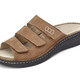 Sandalen & Pantoletten - Mubb, bequeme Herren-Pantoletten, Weite H, mit herausnehmbarem Fußbett, in Größe 040 bis 046, in Farbe SCHWARZ – Farbe COGNAC – Ansicht 1