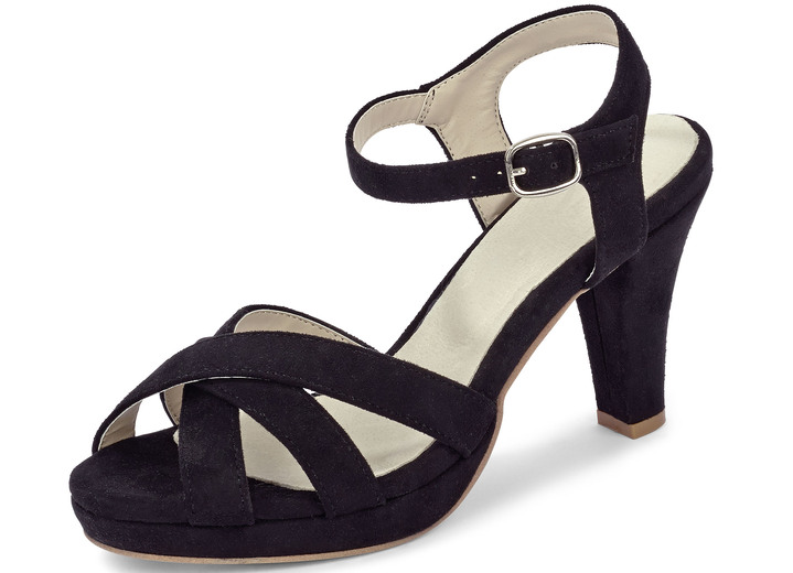 Sandaletten & Pantoletten - Andrea Conti Riemchen-Sandalette mit verdecktem Gummizug Ansicht 7 Sandaletten & Pantoletten - Andrea Conti Riemchen-Sandalette mit verdecktem Gummizug, in Größe 035 bis 041, in Farbe WEISS Ansicht 7