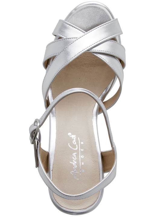 Sandaletten & Pantoletten - Andrea Conti Riemchen-Sandalette mit verdecktem Gummizug, in Größe 035 bis 041, in Farbe WEISS Ansicht 5