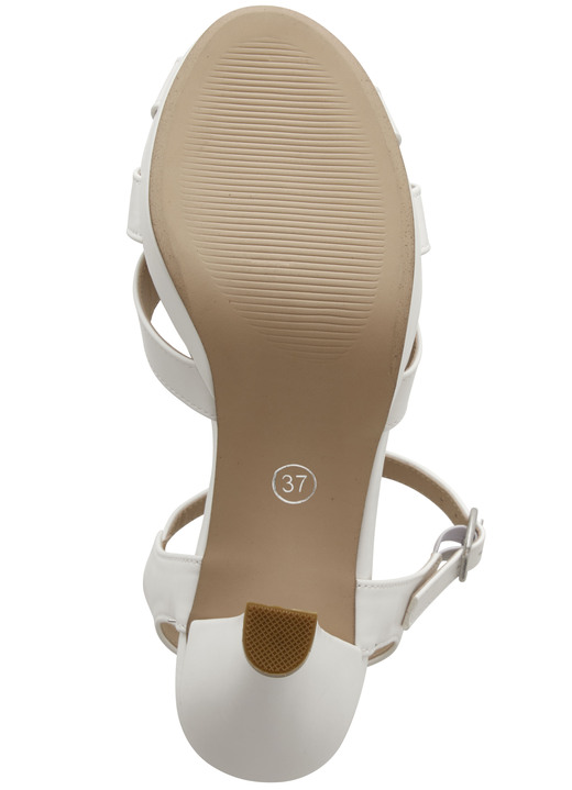 Sandaletten & Pantoletten - Andrea Conti Riemchen-Sandalette mit verdecktem Gummizug, in Größe 035 bis 041, in Farbe WEISS Ansicht 3