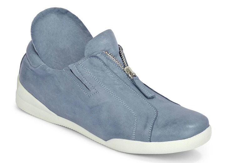 Slipper & Schnürschuhe - Andrea Conti Slipper mit praktischem Reißverschluss, in Größe 036 bis 039, in Farbe BLEU Ansicht 2