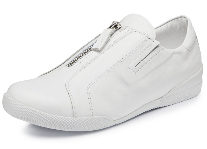 Slipper & Schnürschuhe - Andrea Conti Slipper mit praktischem Reißverschluss, in Größe 036 bis 039, in Farbe BLEU Ansicht 5