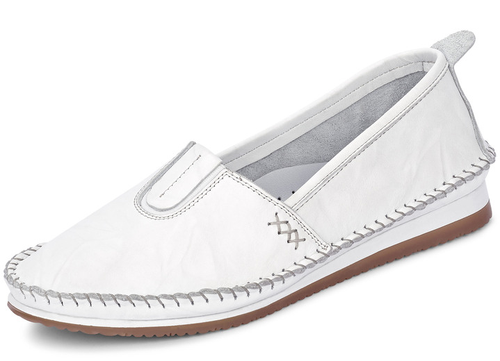 Slipper & Schnürschuhe - Andrea Conti, leichte Damen-Slipper, mit Gummizug Ansicht 1 Slipper & Schnürschuhe - Andrea Conti, leichte Damen-Slipper, mit Gummizug, in Größe 036 bis 041, in Farbe WEISS Ansicht 1