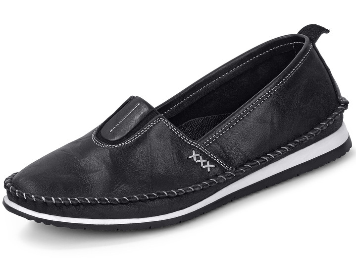 Slipper & Schnürschuhe - Andrea Conti, leichte Damen-Slipper, mit Gummizug Ansicht 10 Slipper & Schnürschuhe - Andrea Conti, leichte Damen-Slipper, mit Gummizug, in Größe 036 bis 041, in Farbe WEISS Ansicht 10