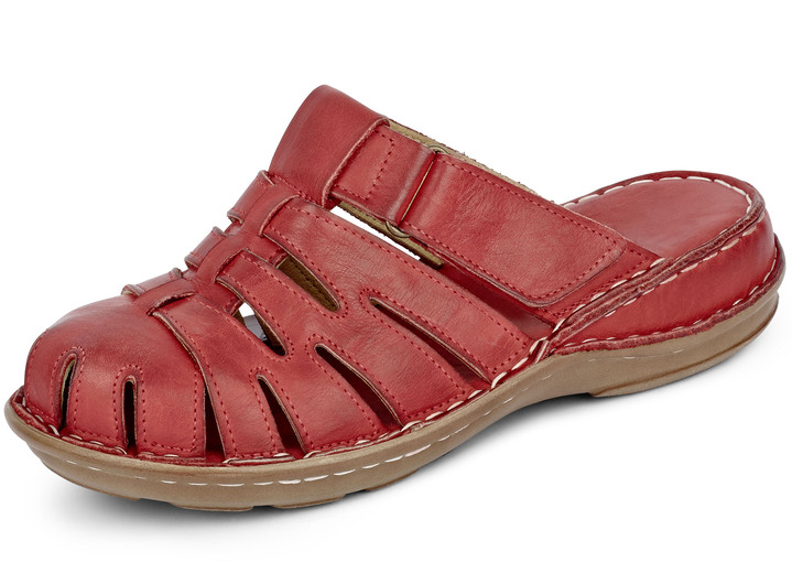 - Gemini Clog aus schattiertem Rind-Nappaleder, in Größe 036 bis 042, in Farbe ROT