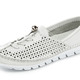 Slipper & Schnürschuhe - Gemini, bequeme Damen-Slipper, Weite G, mit herausnehmbarem Fußbett – Farbe WEISS – Ansicht 1 Slipper & Schnürschuhe - Gemini, bequeme Damen-Slipper, Weite G, mit herausnehmbarem Fußbett, in Größe 036 bis 042, in Farbe JEANS – Farbe WEISS – Ansicht 1