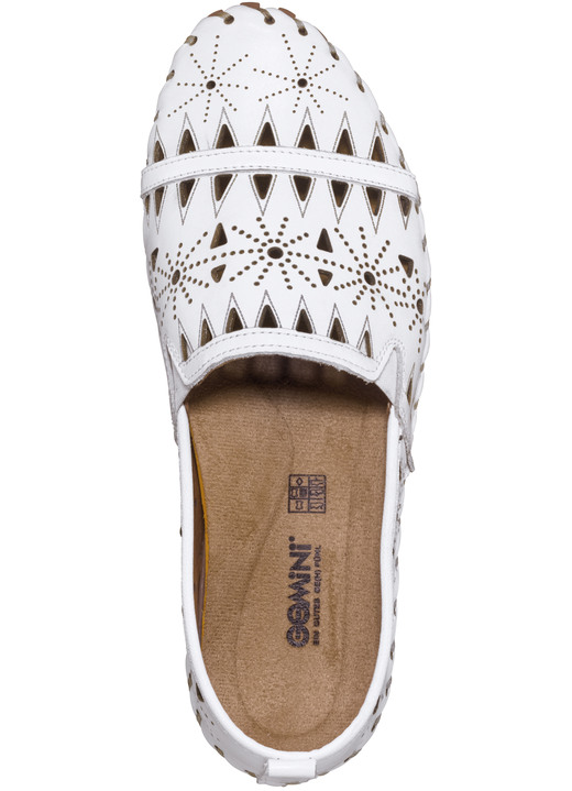 Slipper & Schnürschuhe - Gemini, sommerliche Damen-Slipper, Weite G, mit herausnehmbarem Fußbett, in Größe 036 bis 042, in Farbe COGNAC Ansicht 15