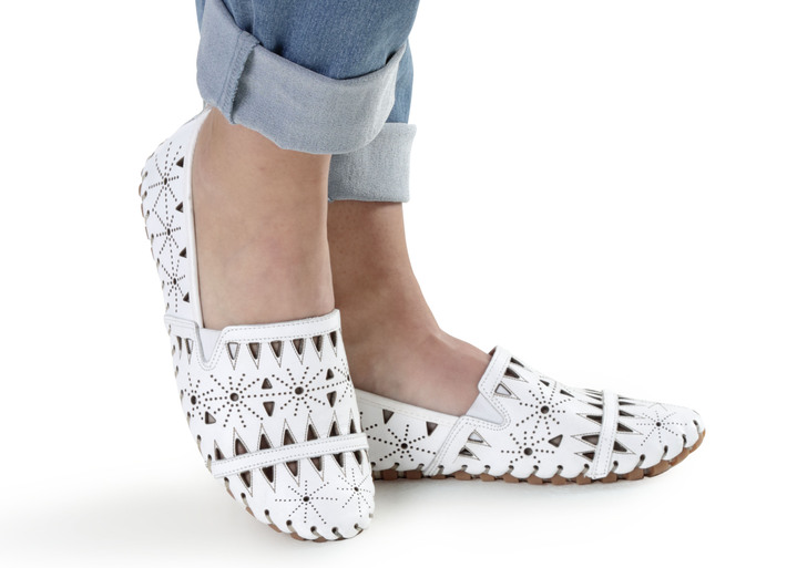 Slipper & Schnürschuhe - Gemini, sommerliche Damen-Slipper, Weite G, mit herausnehmbarem Fußbett Ansicht 14 Slipper & Schnürschuhe - Gemini, sommerliche Damen-Slipper, Weite G, mit herausnehmbarem Fußbett, in Größe 036 bis 042, in Farbe JEANS Ansicht 14
