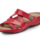 Sandaletten & Pantoletten - ELENA EDEN, bequeme Damen-Pantoletten, Weite G, mit Klettverschluss – Farbe ROT – Ansicht 1 Sandaletten & Pantoletten - ELENA EDEN, bequeme Damen-Pantoletten, Weite G, mit Klettverschluss, in Größe 036 bis 042, in Farbe COGNAC – Farbe ROT – Ansicht 1