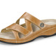 Sandaletten & Pantoletten - ELENA EDEN, bequeme Damen-Pantoletten, Weite G, mit Klettverschluss – Farbe COGNAC Sandaletten & Pantoletten - ELENA EDEN, bequeme Damen-Pantoletten, Weite G, mit Klettverschluss, in Größe 036 bis 042, in Farbe COGNAC