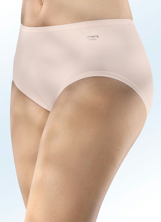 Slips - Speidel Dreierpack Slips mit flachen, elastischen Abschlüssen Ansicht 2 Slips - Speidel Dreierpack Slips mit flachen, elastischen Abschlüssen, in Größe 038 bis 050, in Farbe PUDER Ansicht 2