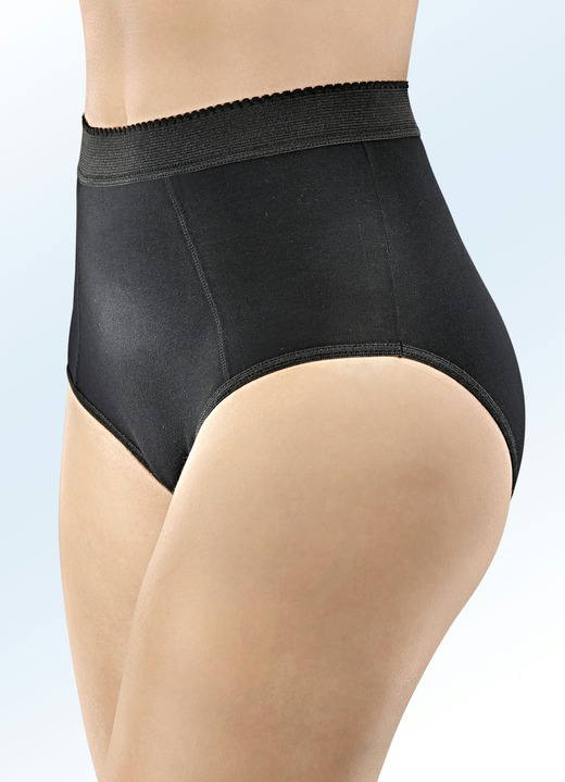 Slips - Fünferpack Formslips mit verstärkter Bauchpartie Ansicht 3 Slips - Fünferpack Formslips mit verstärkter Bauchpartie, in Größe 038 bis 056, in Farbe 3X PFLAUME, 2X RAUCHBLAU Ansicht 3