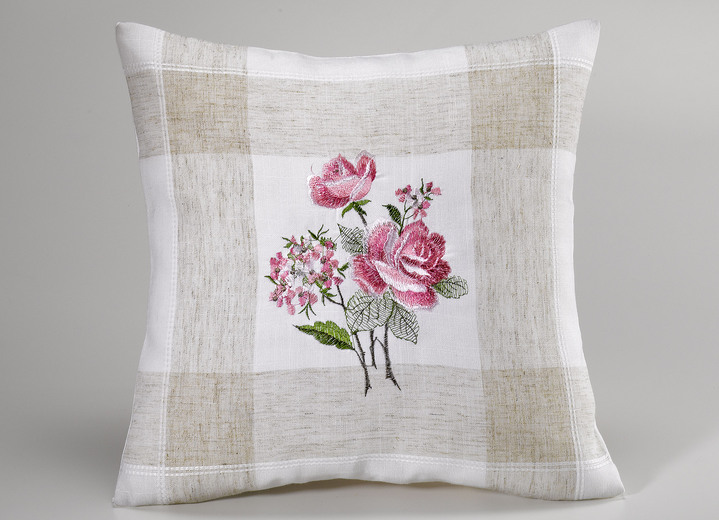 Heimtextilien - Tisch- und Raumdekoation mit hinreißendem Rosen-Dessin, in Größe 101 (Deckchen, 35/ 50 cm) bis 404 (Kissenbezug, 40/ 40 cm), in Farbe SEKT-BUNT Ansicht 1